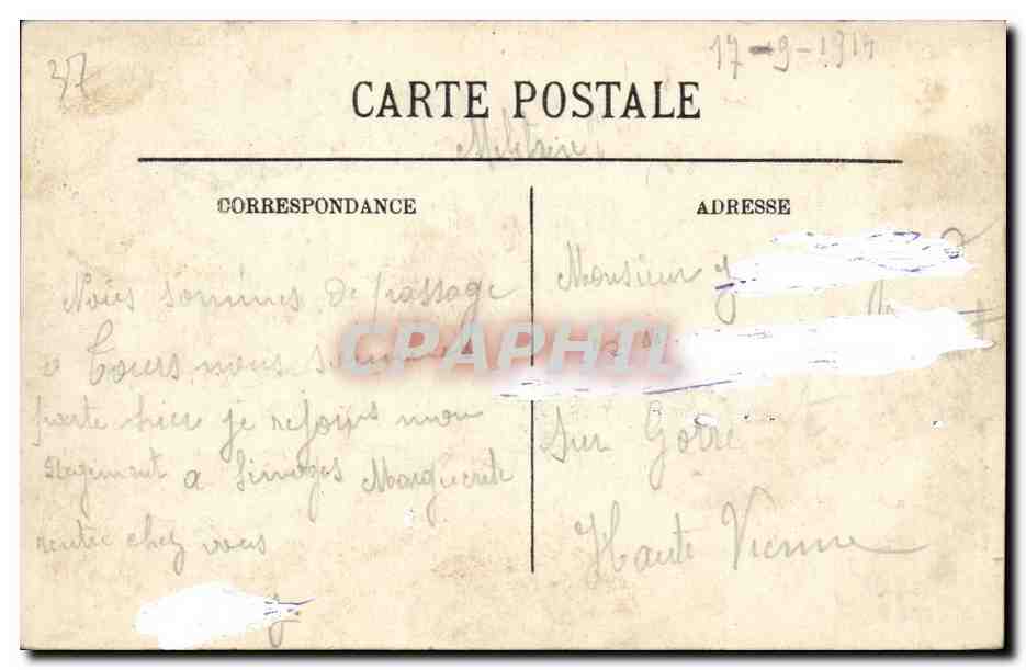 CPA Tours La tour de Charlemagne — Verso