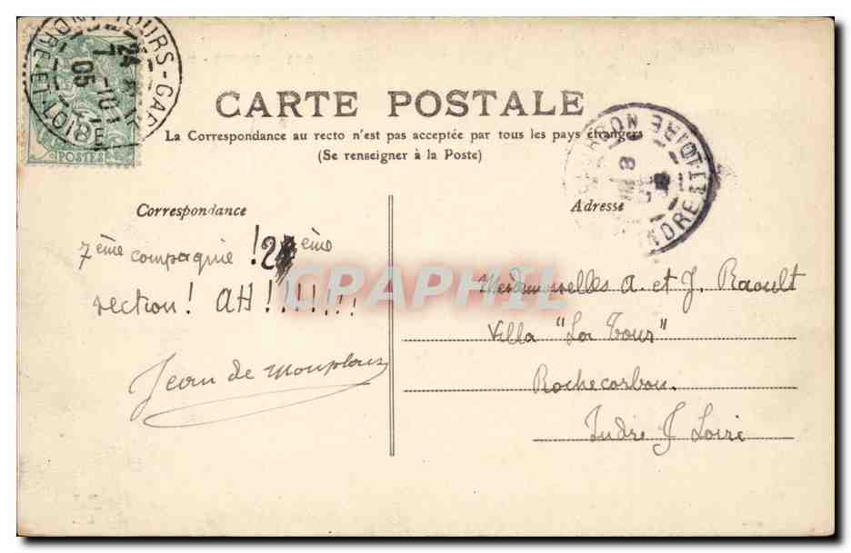 CPA Tours Vue generale — Rückseite