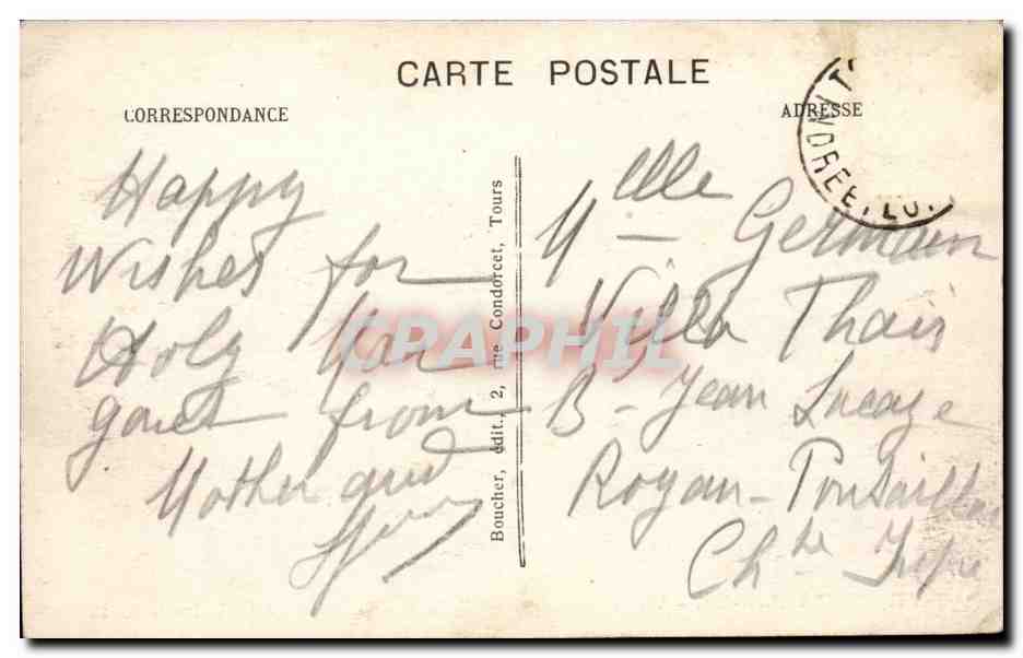Tours - Vue Generale et la Vallee de la Loire - CPA  — Rückseite