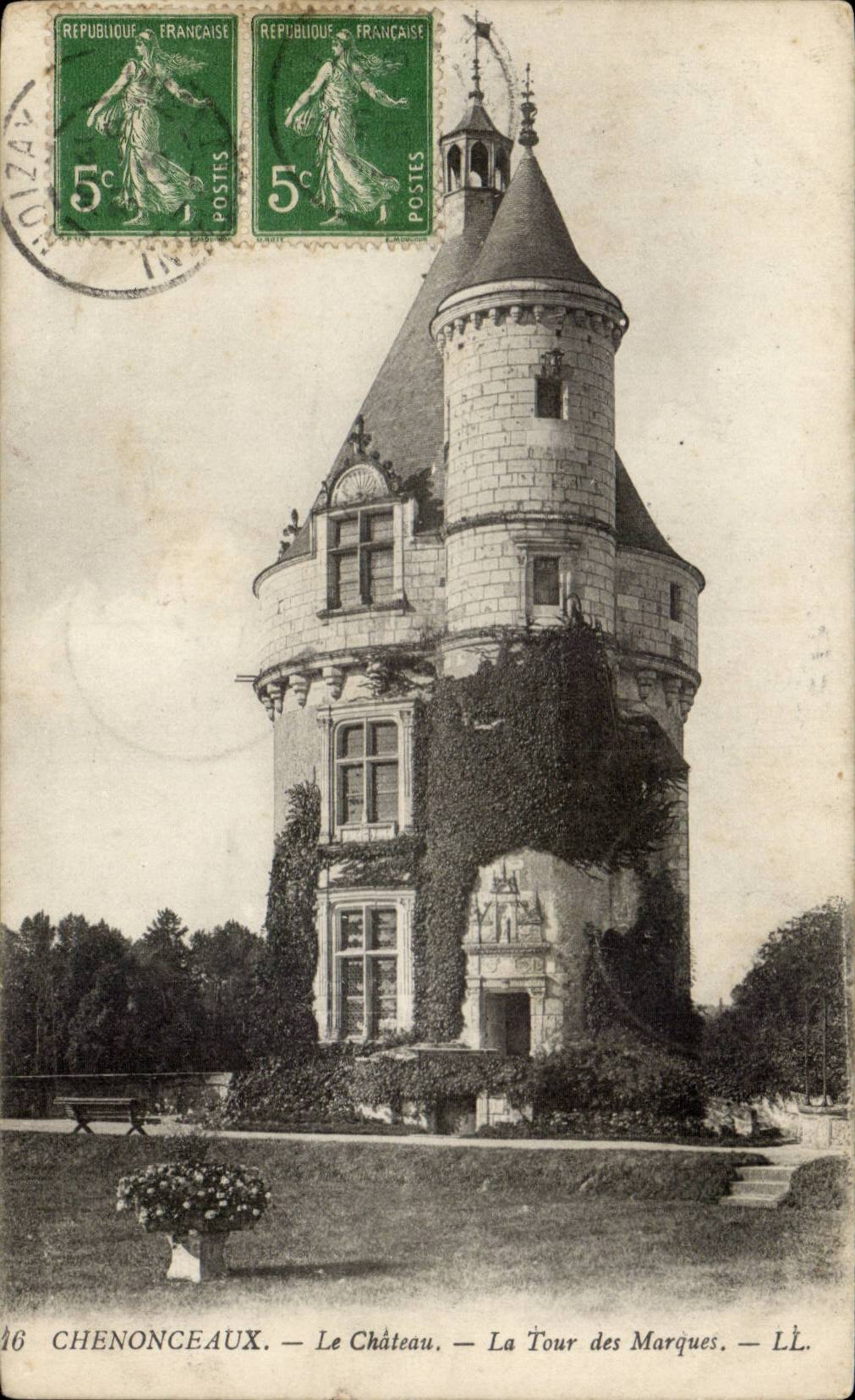Chenonceaux - Le Chateau - Tour des Marques - CPA 