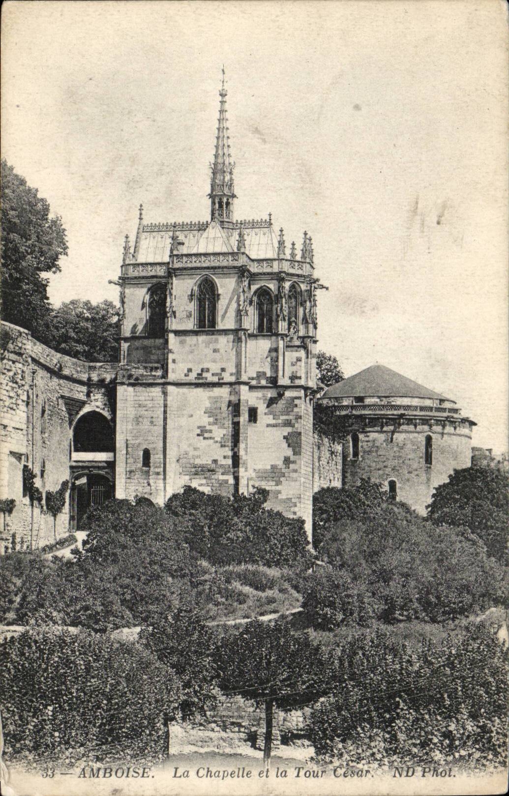 Amboise - La Chapelle et la Tour Cesar - CPA 