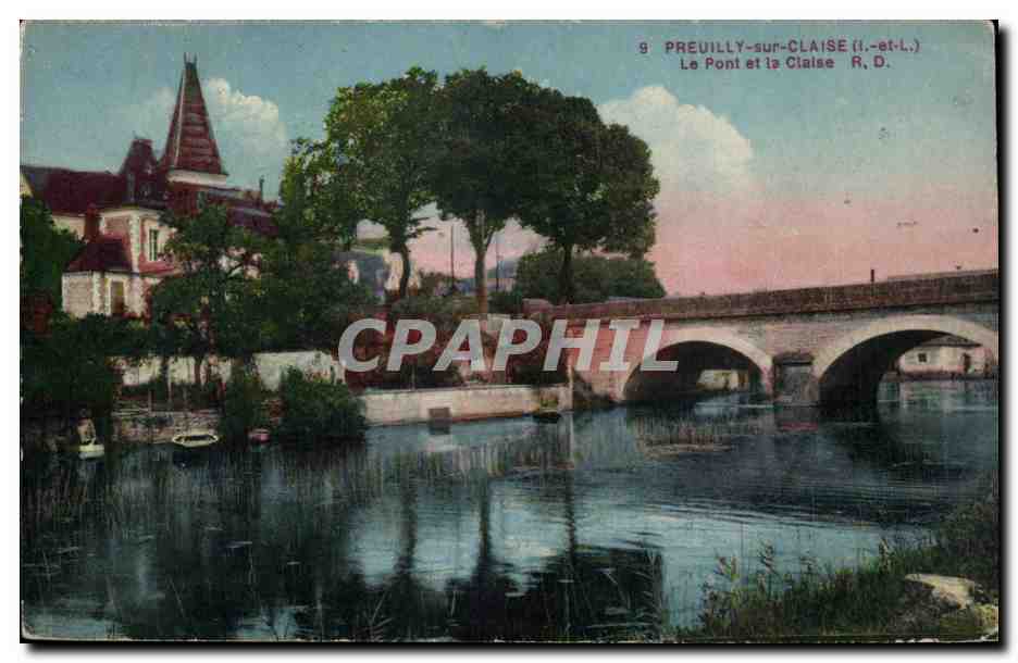 Preuilly sur Claise - Le Pont et la Claise - CPA 