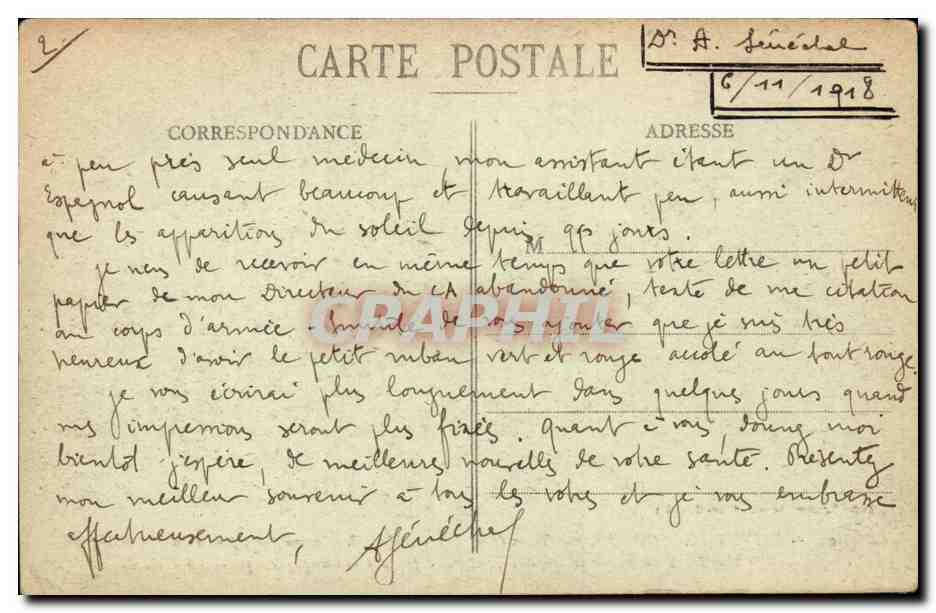 Pres de Tours -Abbaye de Marmoutiers fondee en IV siecle par Saint Martin - Hopital dans la Campagne 1914 - CPA  — Rückseite