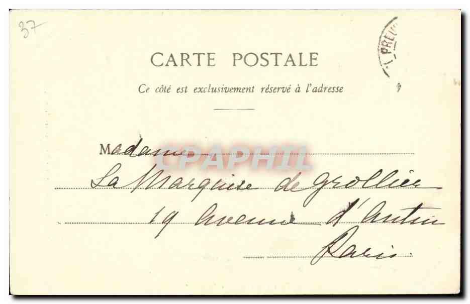 Preuilly sur Claise - Chateau de Boussay - CPA  — Rückseite