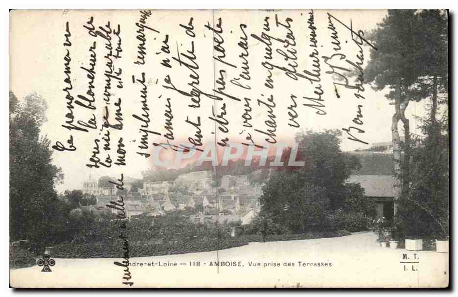 Amboise - Vue prise des Terrasses - CPA 