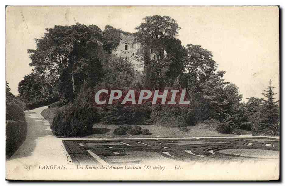 Langeais - Les Ruines de l'Ancien Chateau - CPA 