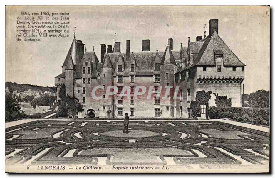 Langeais - Le Chateau - Facade Interieure - CPA 