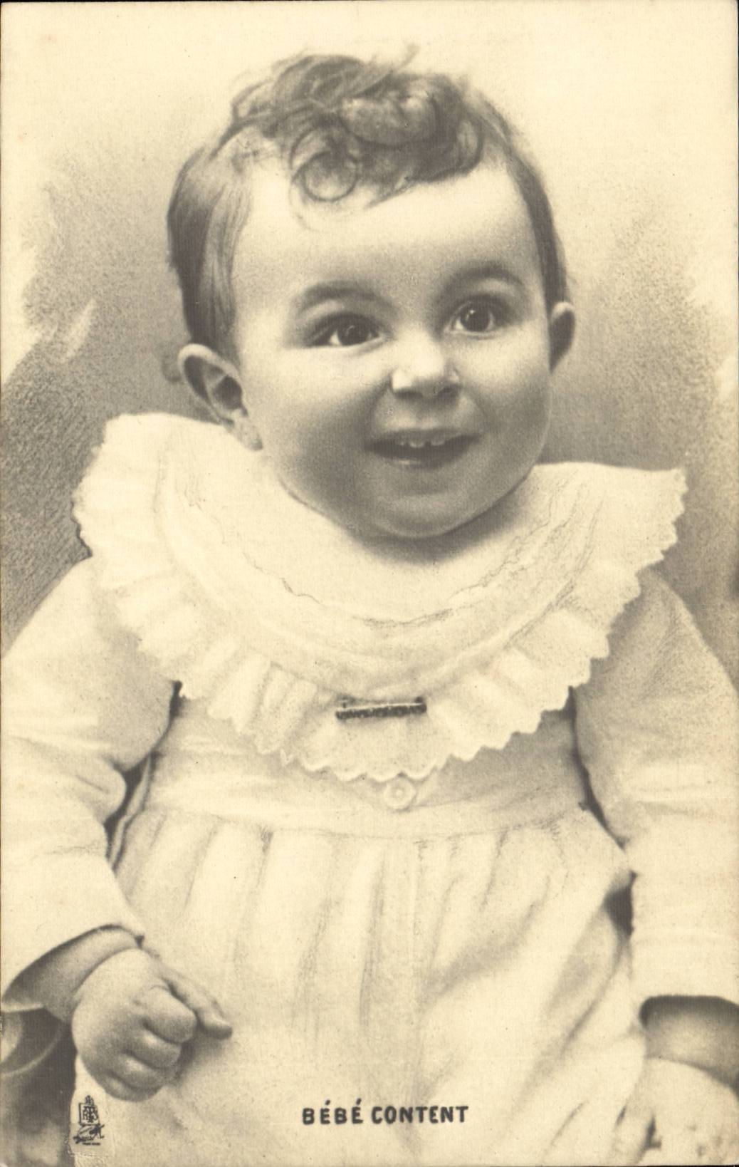 CPA Fantaisie Enfant bebe content