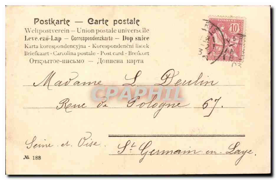 CPA Fantaisie Enfant bebe dans son bain — Rückseite
