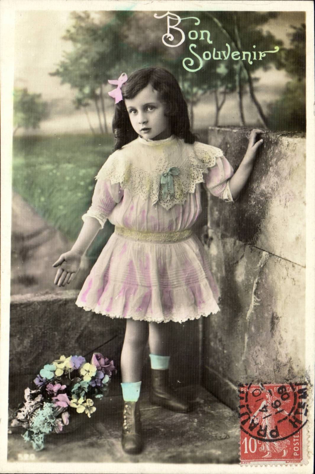 CPA Fantaisie Enfant Bon souvenir