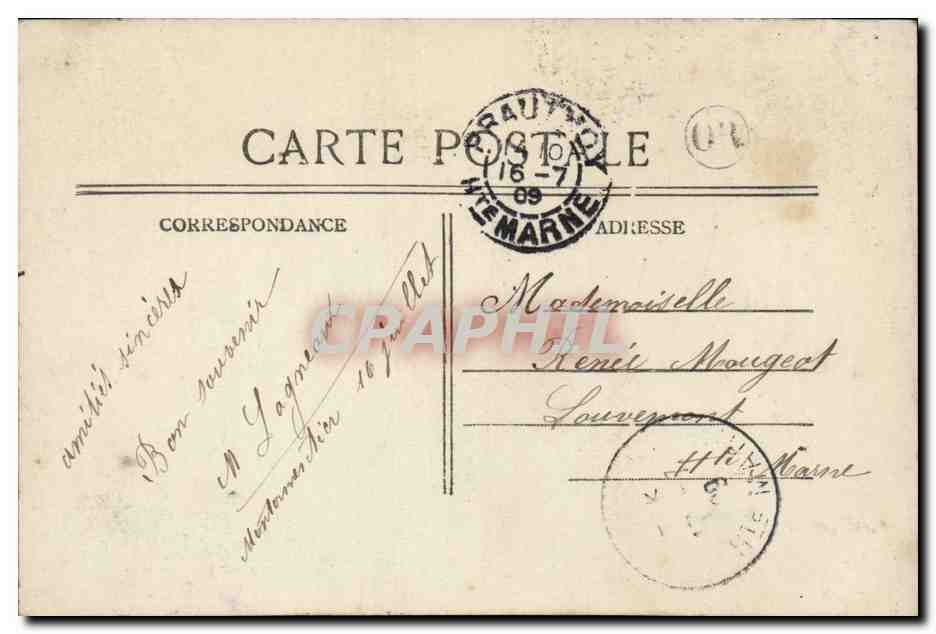 CPA Fantaisie Enfant Bon souvenir — Verso