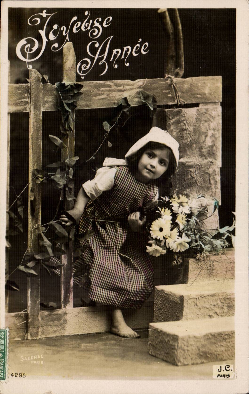 CPA Fantaisie Enfant Joyeuse annee