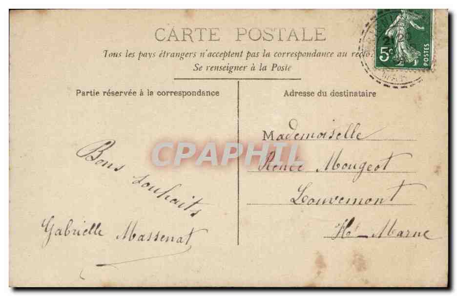 CPA Fantaisie Enfant Joyeuse annee — Verso