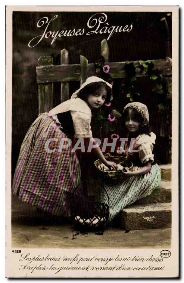 CPA Fantaisie Enfant Joyeuses Paques (Easter)