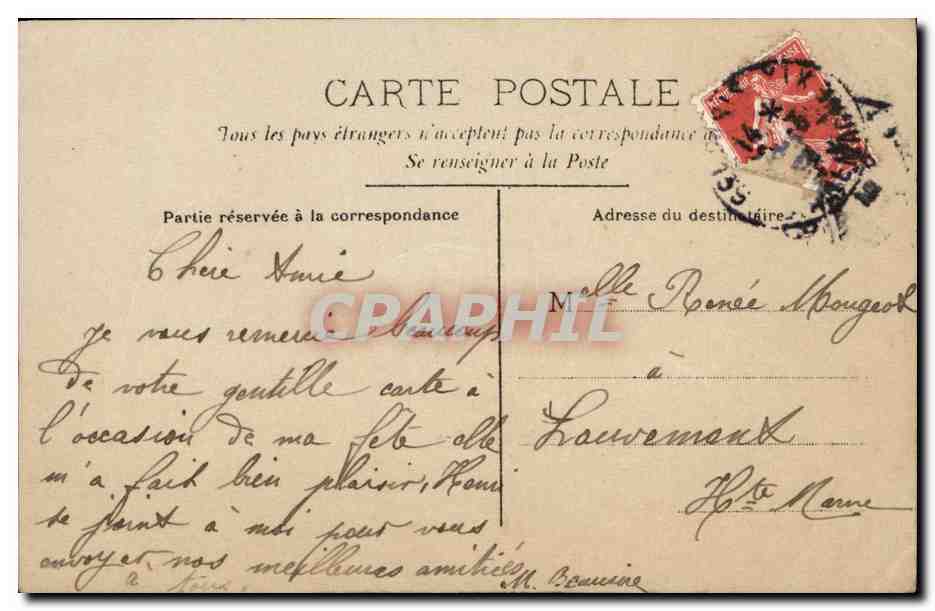 CPA Fantaisie Enfant Joyeuses Paques (Easter) — Verso