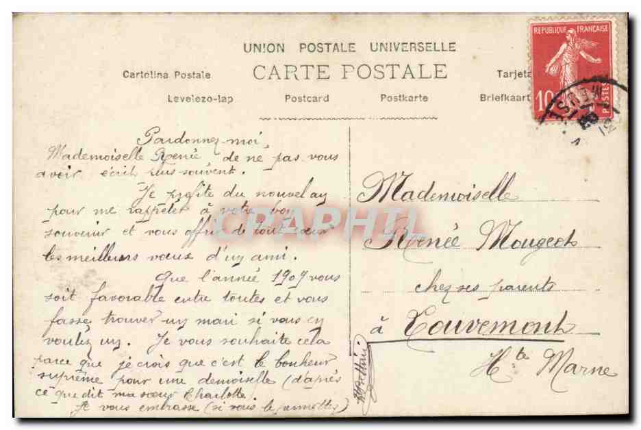 CPA Fantaisie Enfant Jeune fille — Rückseite