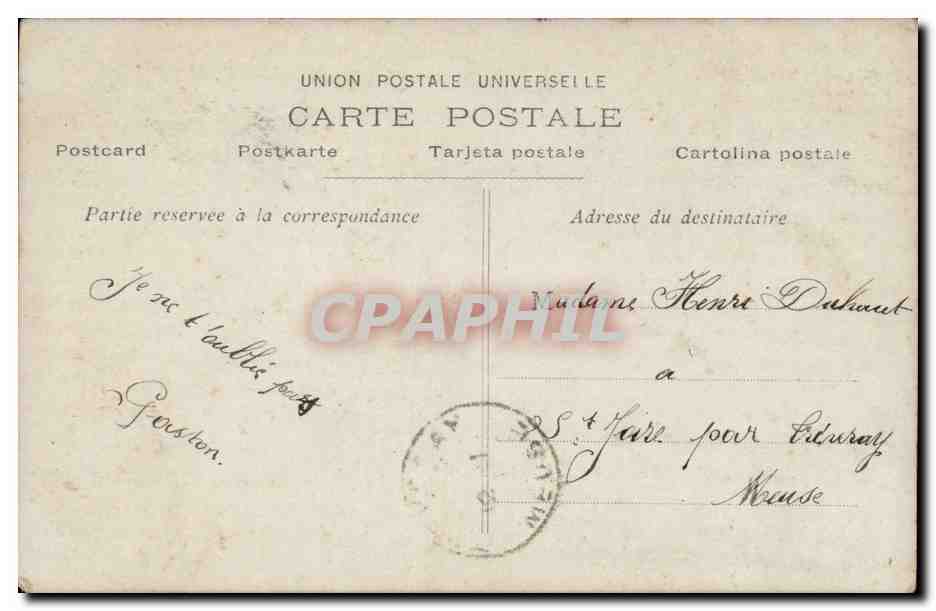 CPA Fantaisie Enfant Bonne fete — Verso