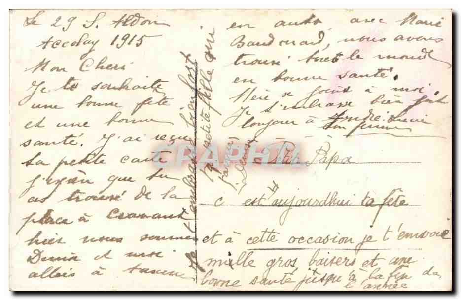 CPA Fantaisie Enfant Bonne fete — Rückseite