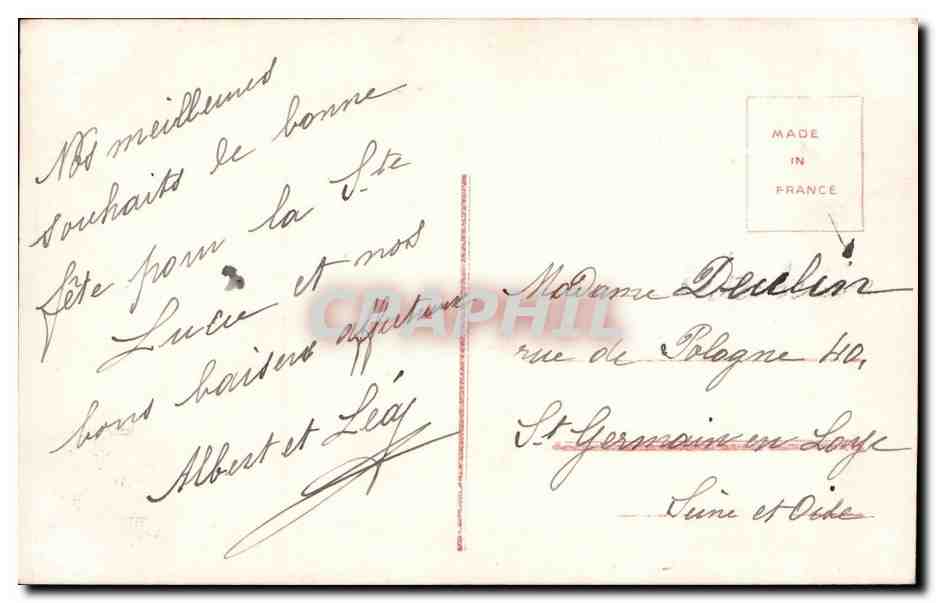 CPA Fantaisie Enfant Bonne fete Garcon — Verso
