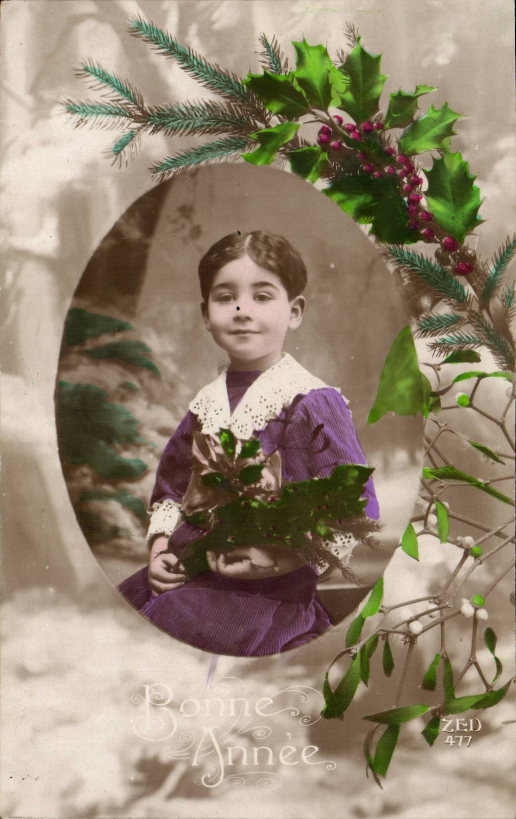 CPA Fantaisie Enfant Bonne Annee Garcon