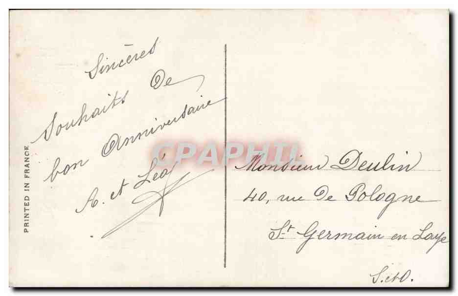 CPA Fantaisie Enfant Heureuse fete — Verso