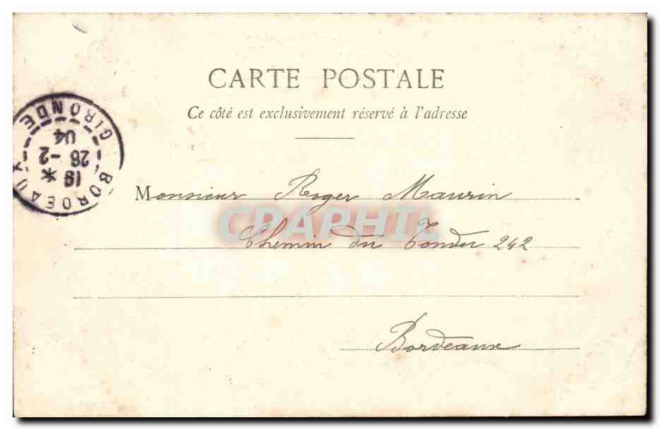Die Heuschrecke und die Ameise — Fabel von La Fontaine — Phototypie A. Bergeret & Cie, Nancy — Rückseite