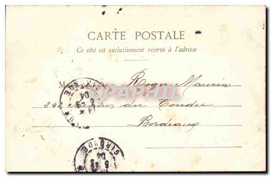 El Pequeño Robinson — escena de caza — Fototipo A. Berenert & Cie, N°4 — Reverso