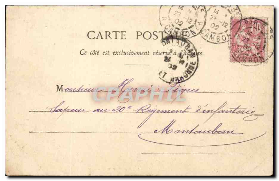 CPA Fantaisie Militaria La journee de Pitou  — Rückseite