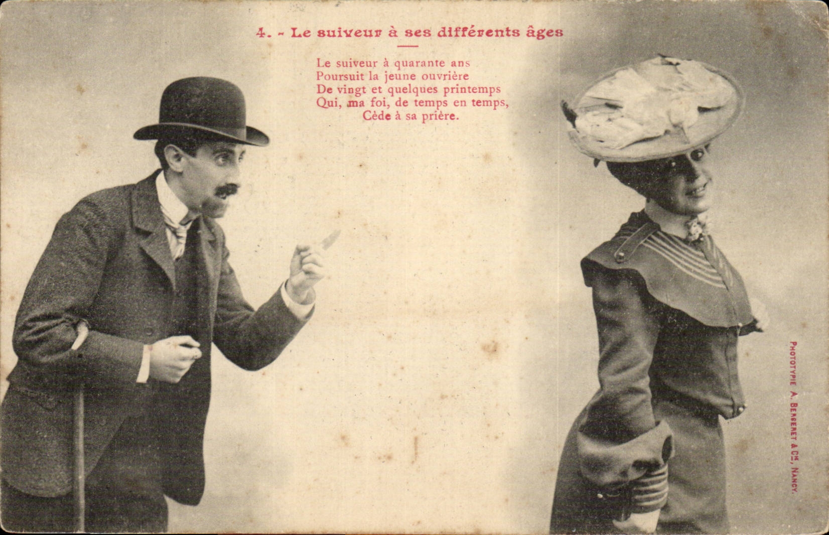 Le suiveur à ses différents âges — série 4 — Phototypie A. Benarett à NANCY