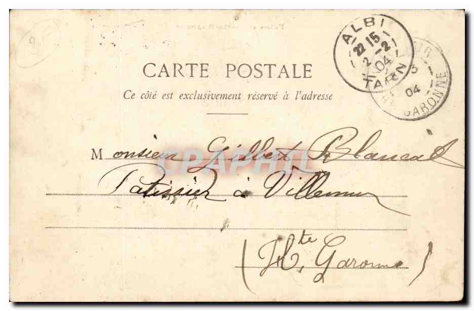 Fête et Porte-Bonheur — S. Gilbert — Phototypie A. Blanquet & Cie, Toulouse — Achterkant