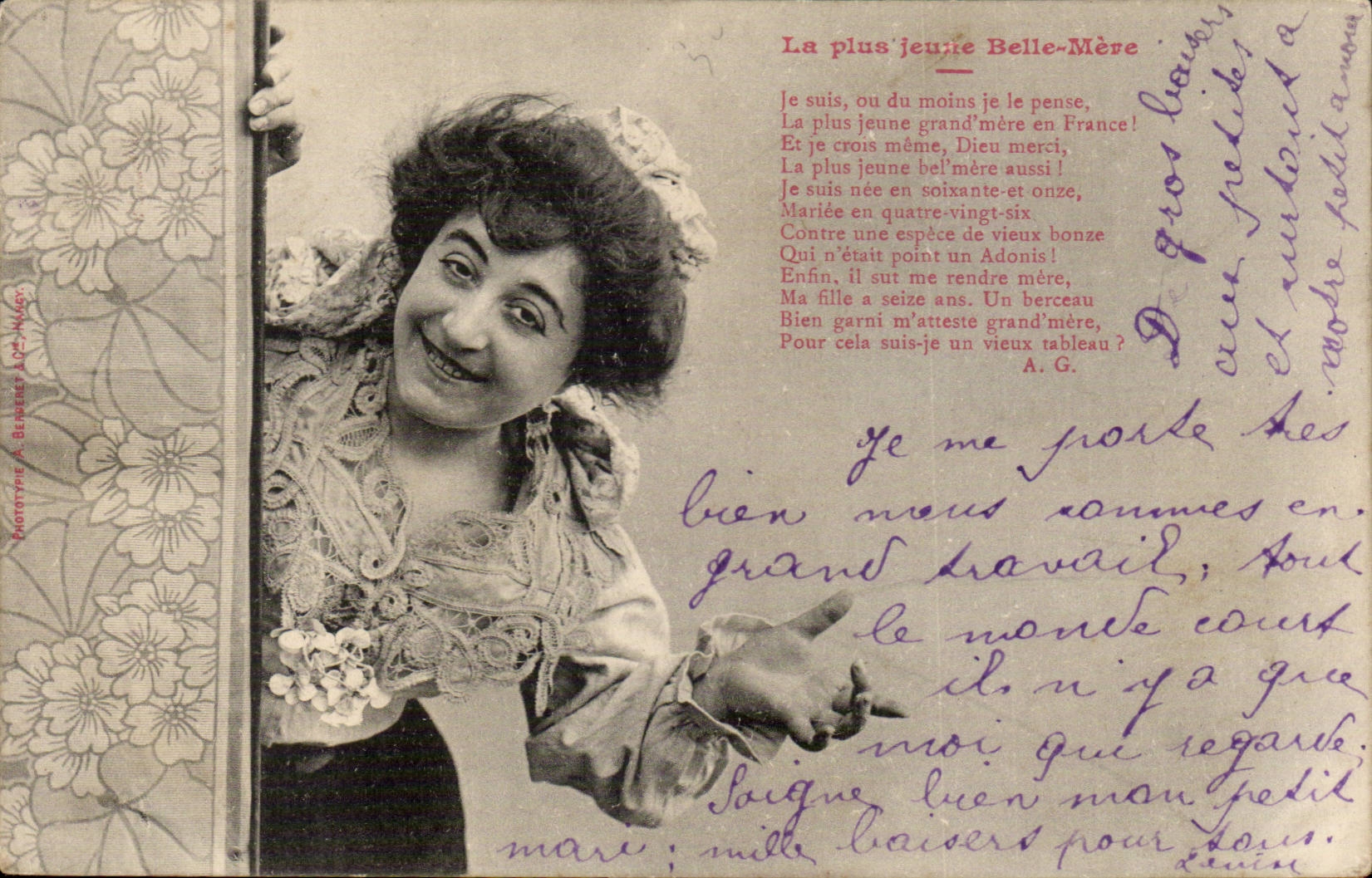 La plus jeune Belle-Mère — poème humoristique — Phototype A. Beesse & Cie, n° 18