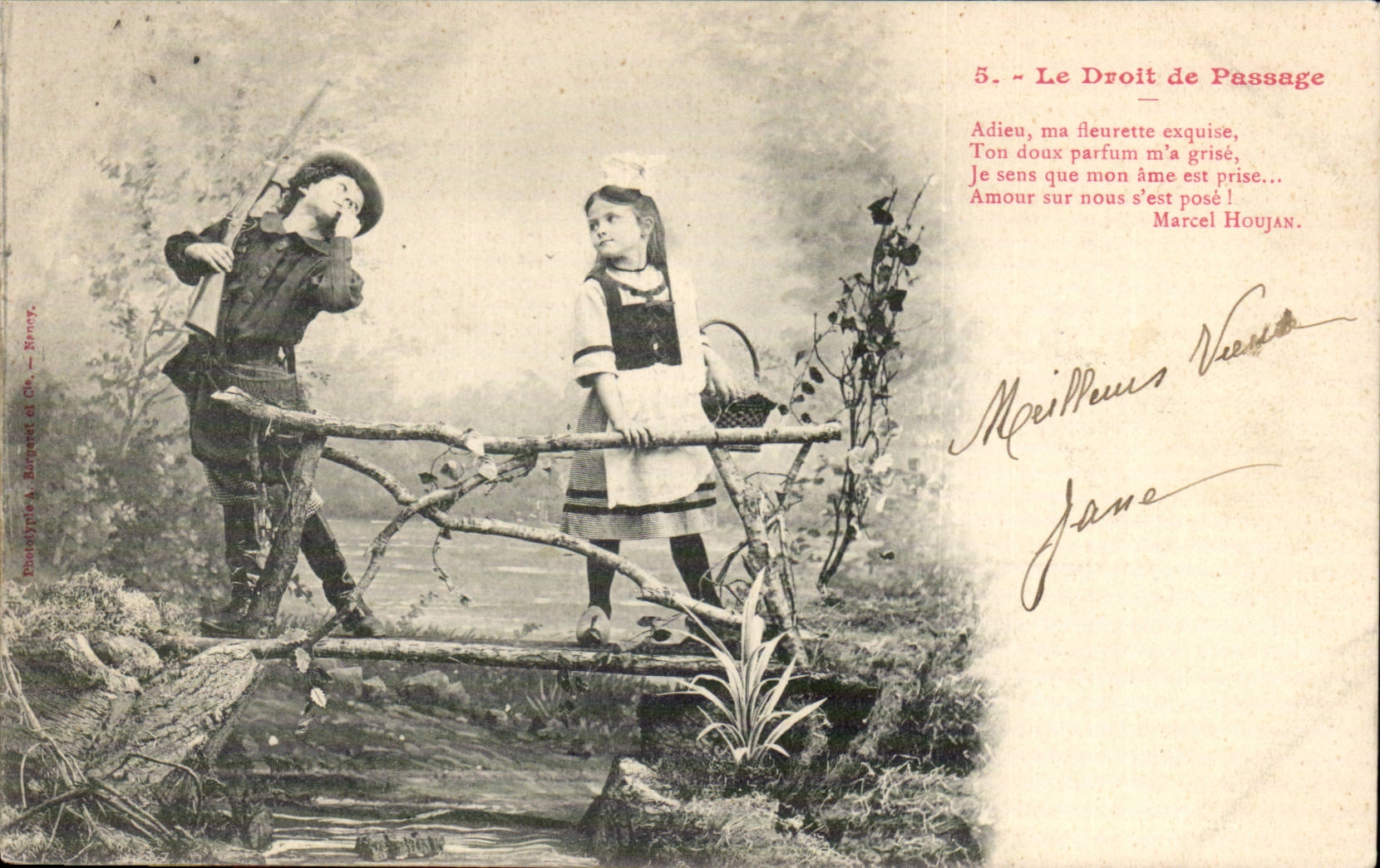 CPA Fantaisie Enfant Le droit de passage 
