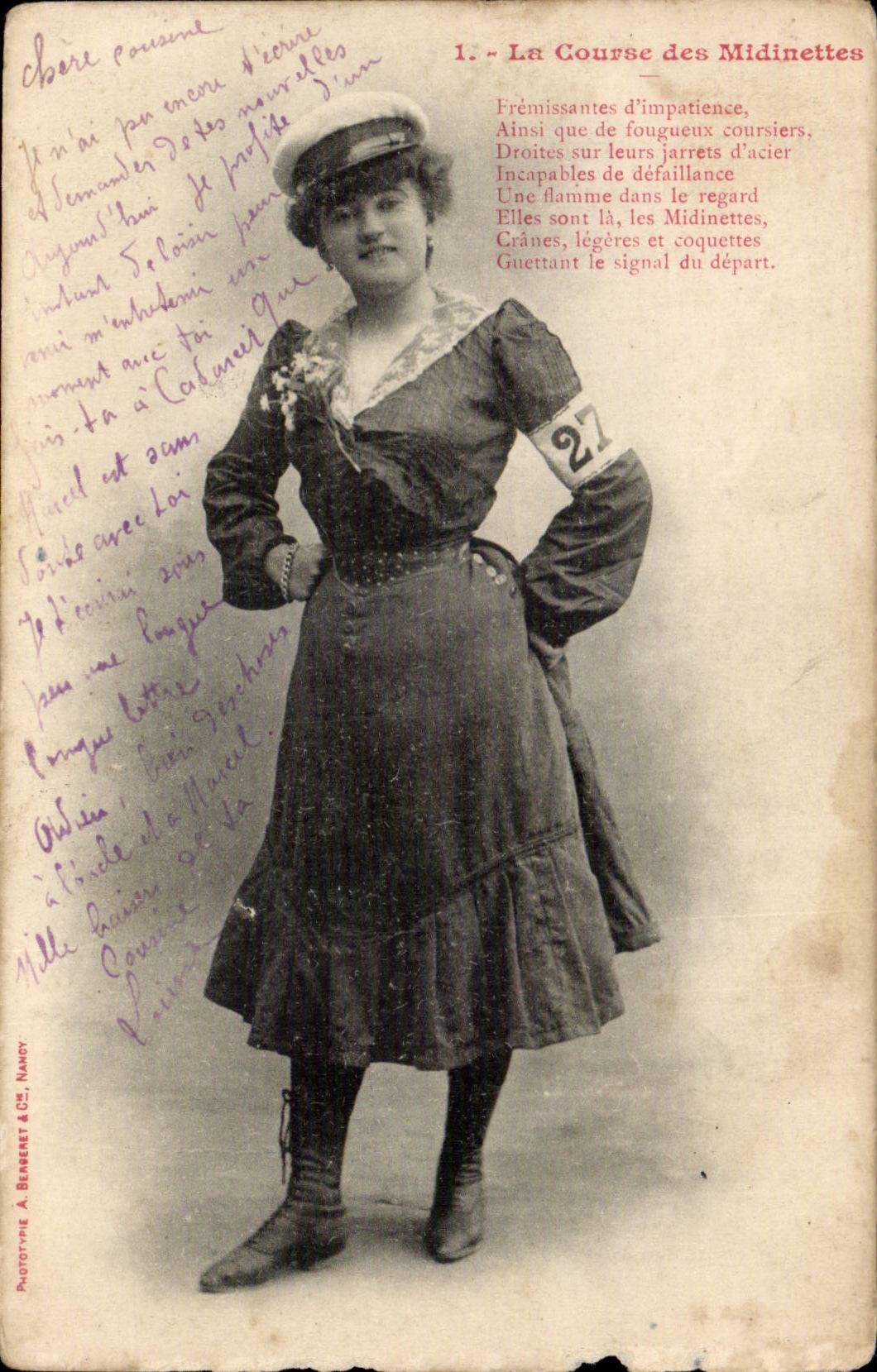 Course des Midinettes — La Course des Midinettes — Phototypie A. Berneart & Cie, Nancy