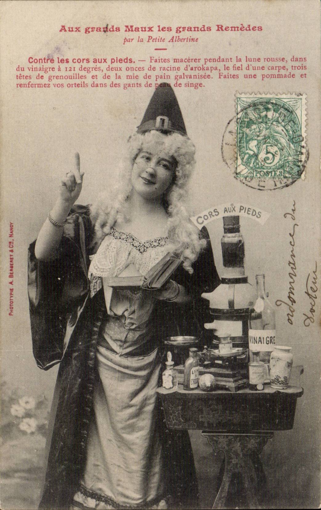 Petite Albertine — rimedi contro i calli ai piedi — Phototype A. Benabert & Cie, Nancy