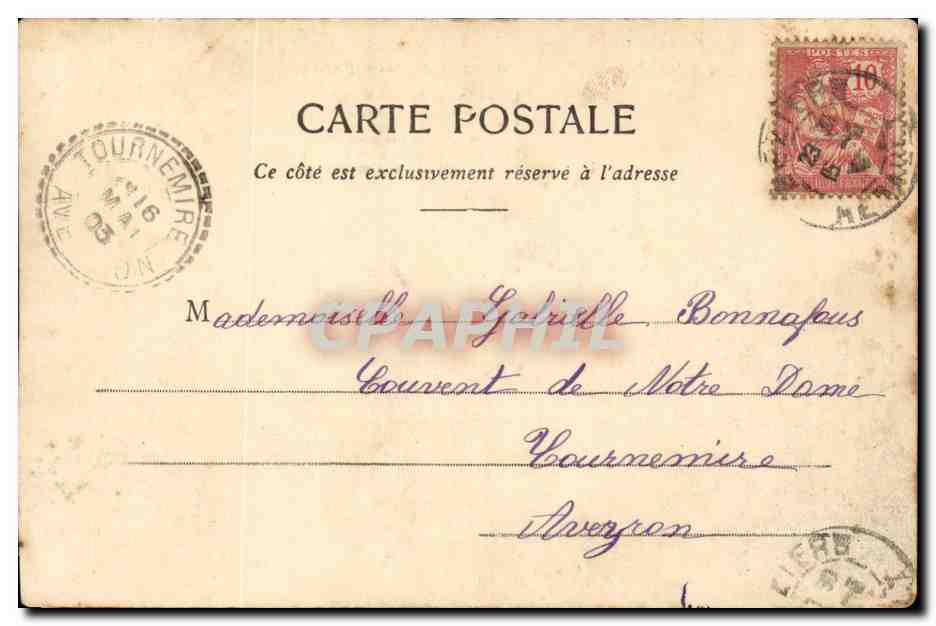 Vecchie Canzoni — N°9 : 'Ho del buon tabacco' — Postale A. Bongaret e Dr. Régny — Verso