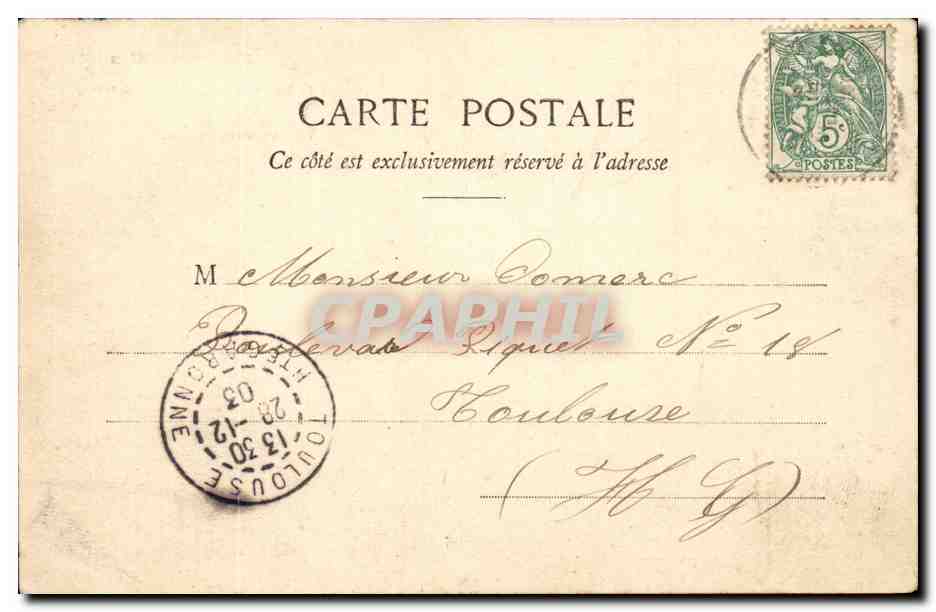 CPA Humour Hommes Etrennes utiles — Verso