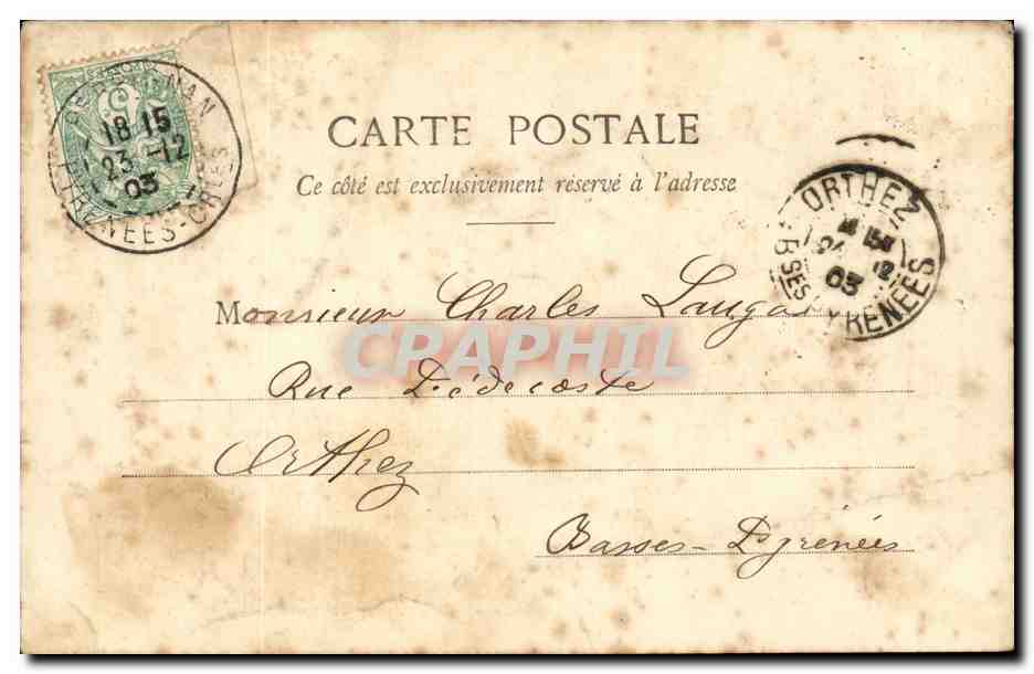 CPA Fantaisie Enfant et sabots Noel — Rückseite