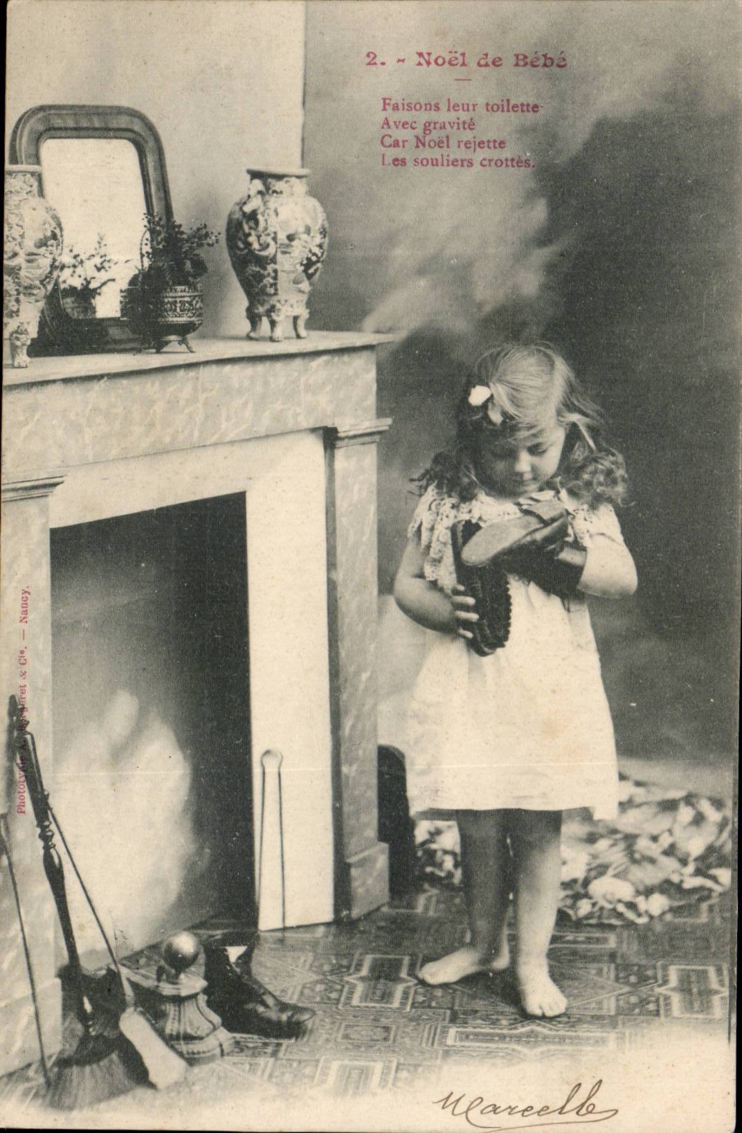 CPA Fantaisie Enfant Noel de bebe 