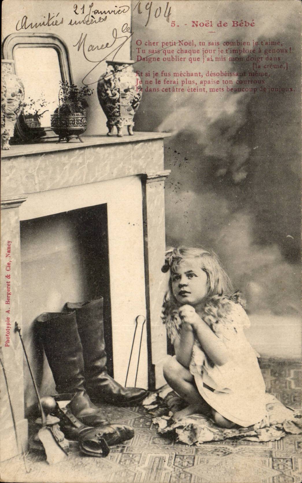 CPA Fantaisie Enfant Noel de bebe