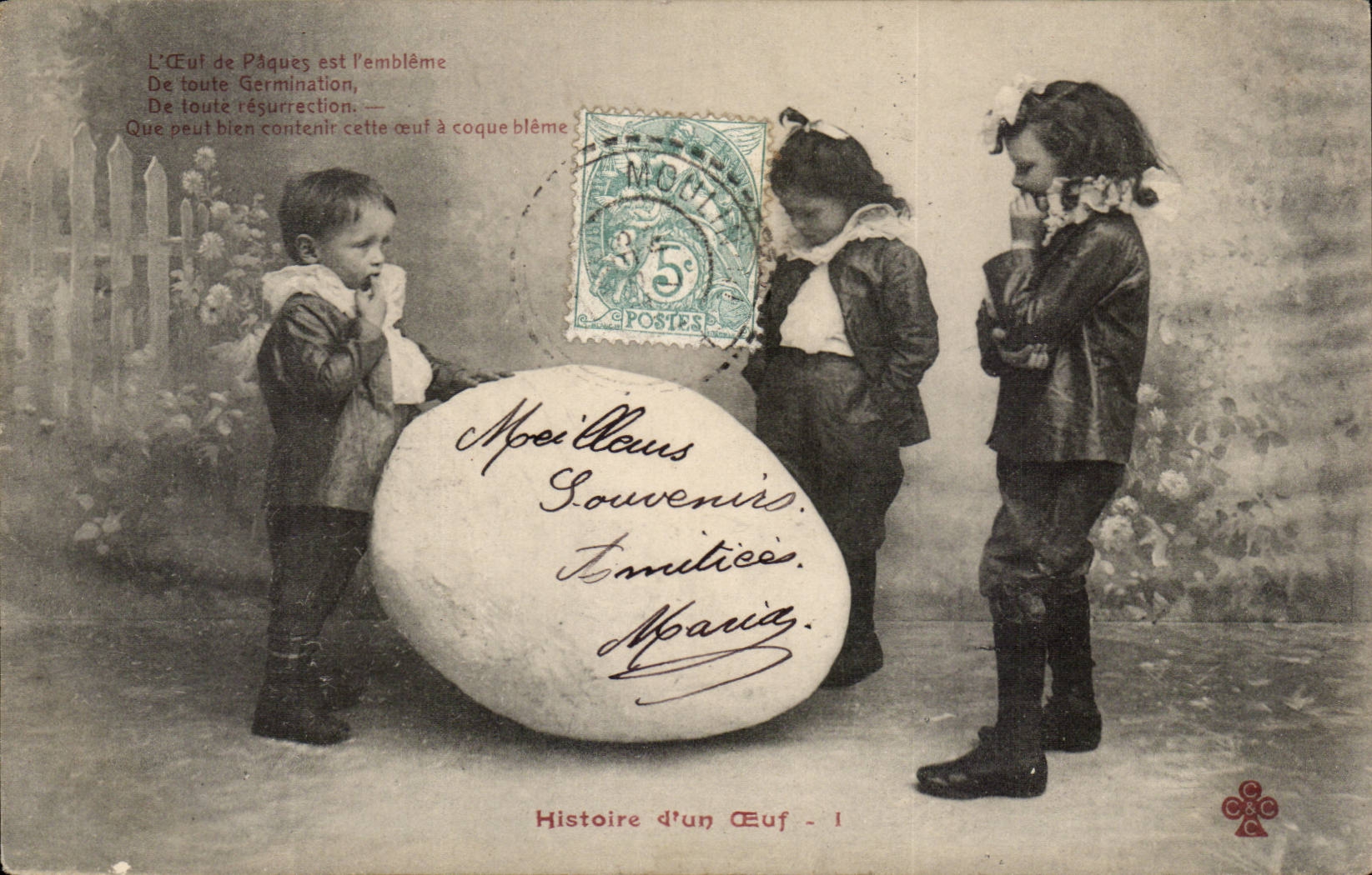 CPA Fantaisie Enfant Histoire d'un oeuf