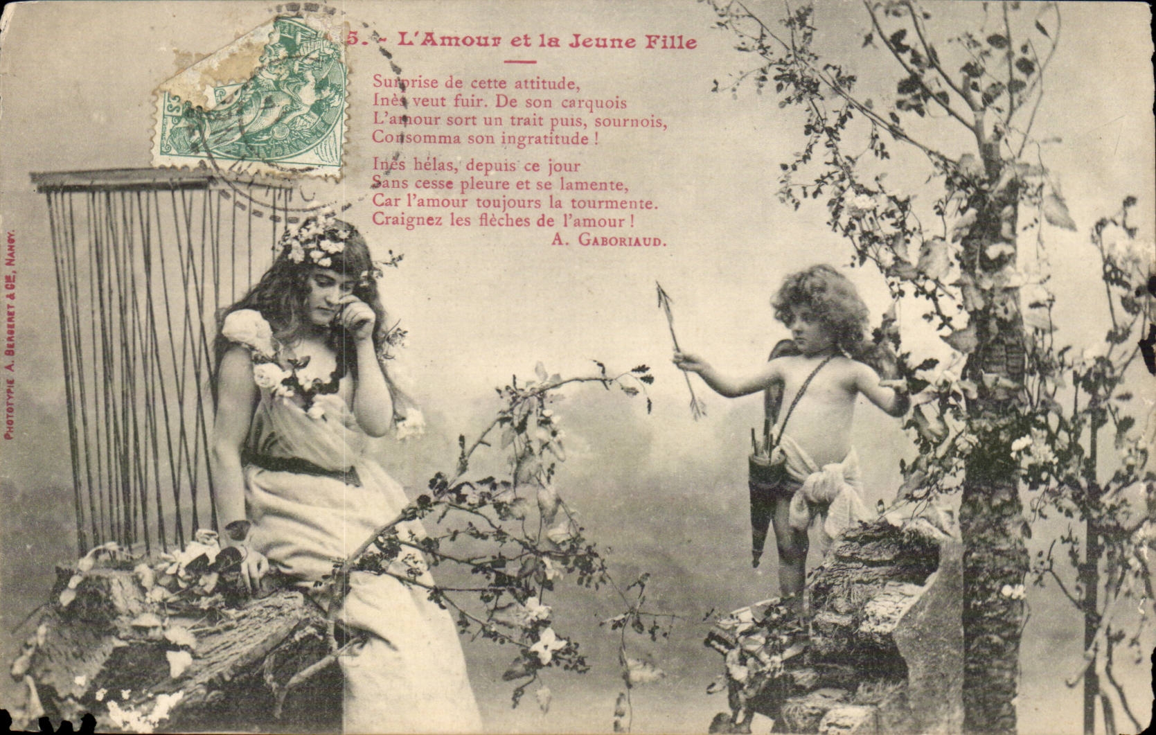 L'Amour et la Jeune Fille — Série 5 — Phototype A. Berenett & Cie, Nany