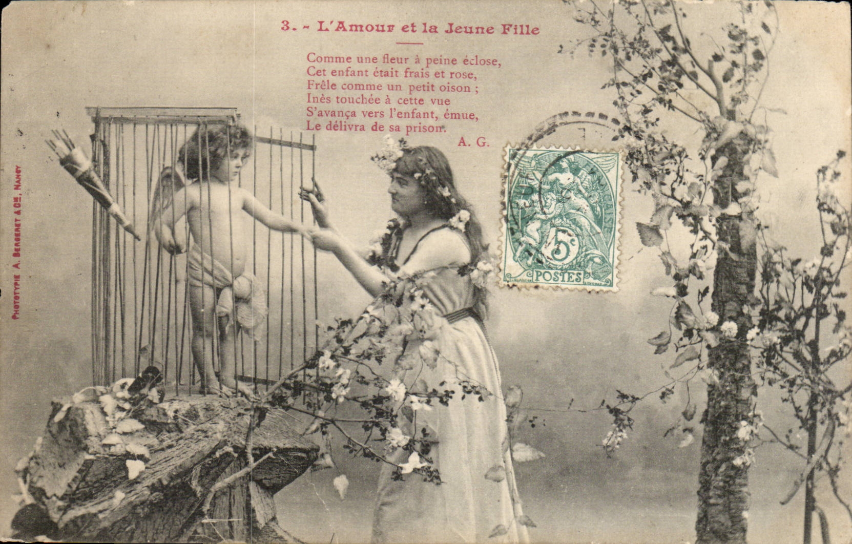 L'Amour et la Jeune Fille — Série 3 — Phototype A. Bergeat & Cie, Nancy