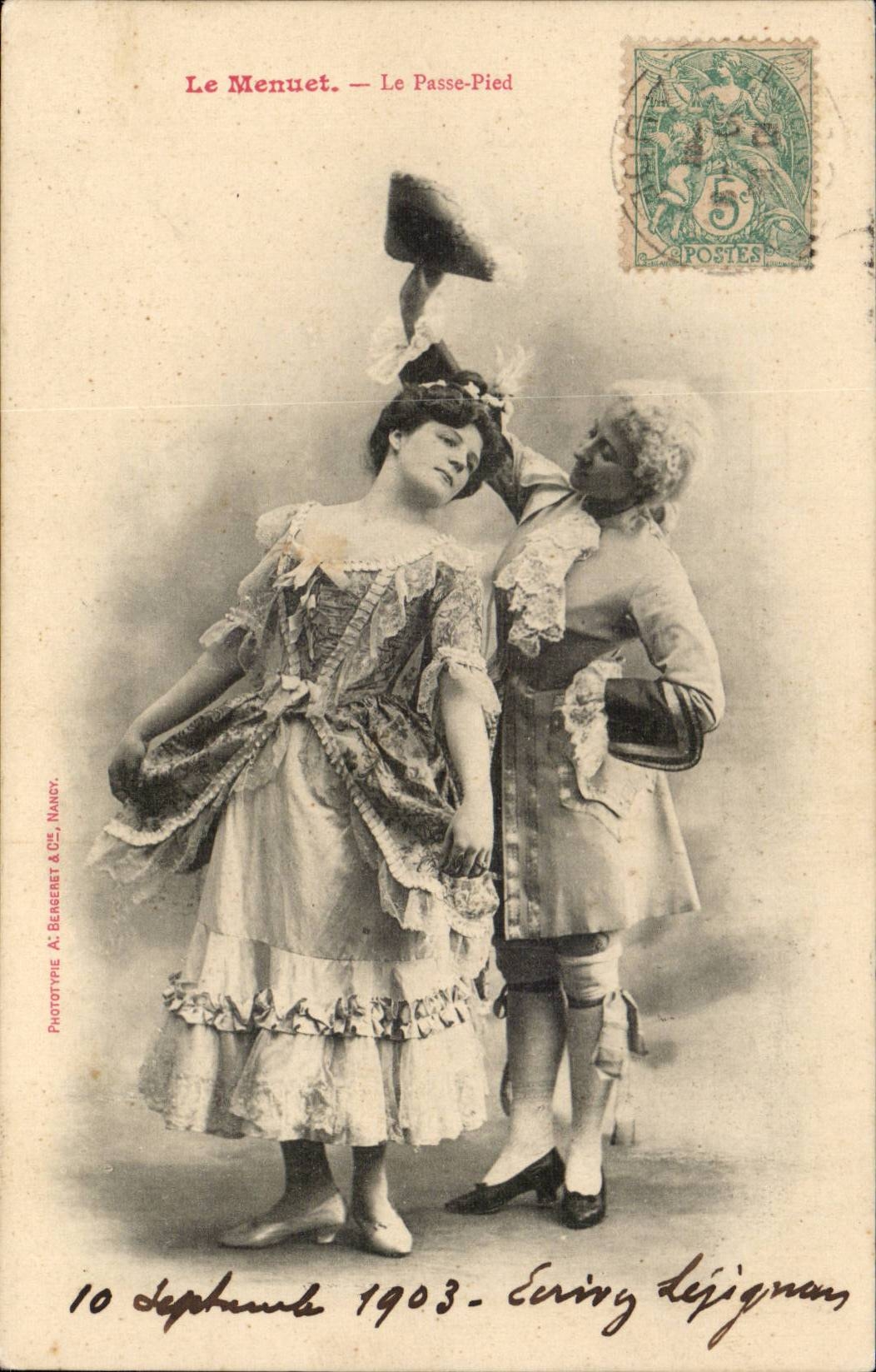 Le Menuet — Le Passe-Pied — Phototype A. Bergeret & Cie, Nancy
