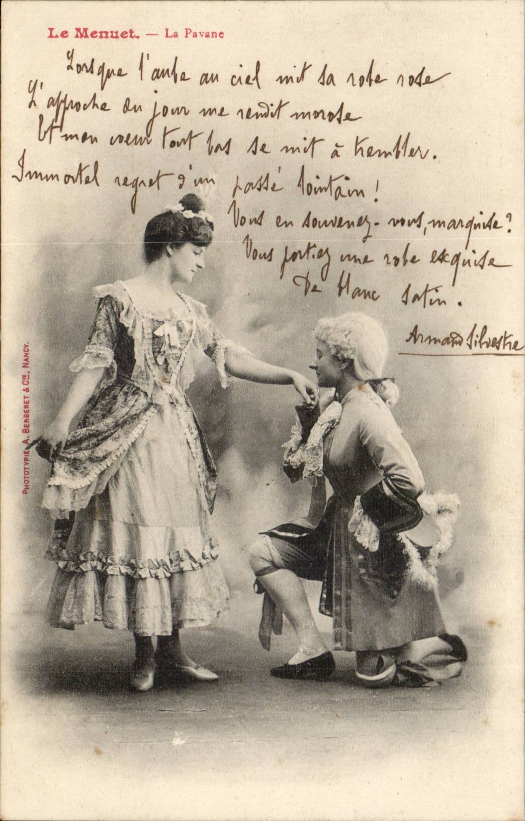 Le Menuet — La Pavane — Phototypie A. Berberet & Cie, Nancy