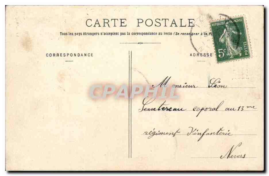 Femme en robe ornée — 'Rêves Bleus' — Édition Bergeret — Rückseite
