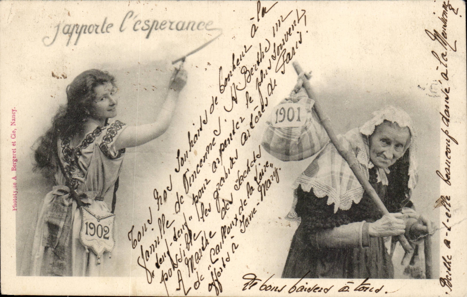 Llevo la esperanza — Llevo la esperanza a la Madre de la Vida — Photolyque A. Bergeret et Cie, Nancy, n°1902