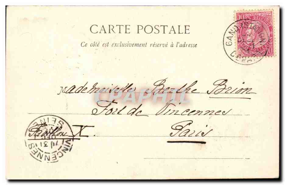 Llevo la esperanza — Llevo la esperanza a la Madre de la Vida — Photolyque A. Bergeret et Cie, Nancy, n°1902 — Reverso