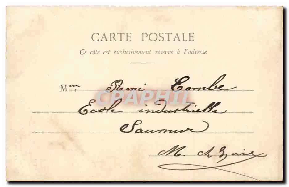 Frau mit Blumenstrauß — Frohe Geburtstage — Phototype A. Berreman & Cie, Nantes — Rückseite