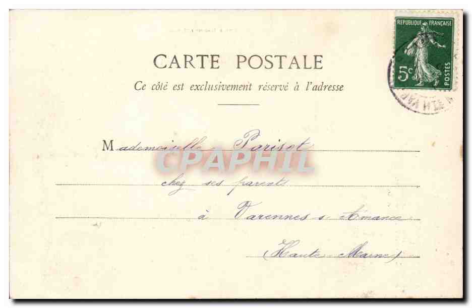 CPA Fantaisie La chasse (chasseur perdrix hunting lapin biche rabbit) — Verso