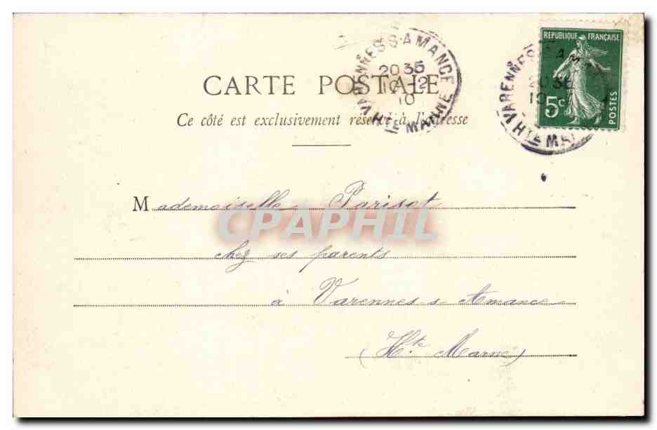 CPA Fantaisie La chasse (chasseur perdrix hunting lapin biche rabbit) — Verso